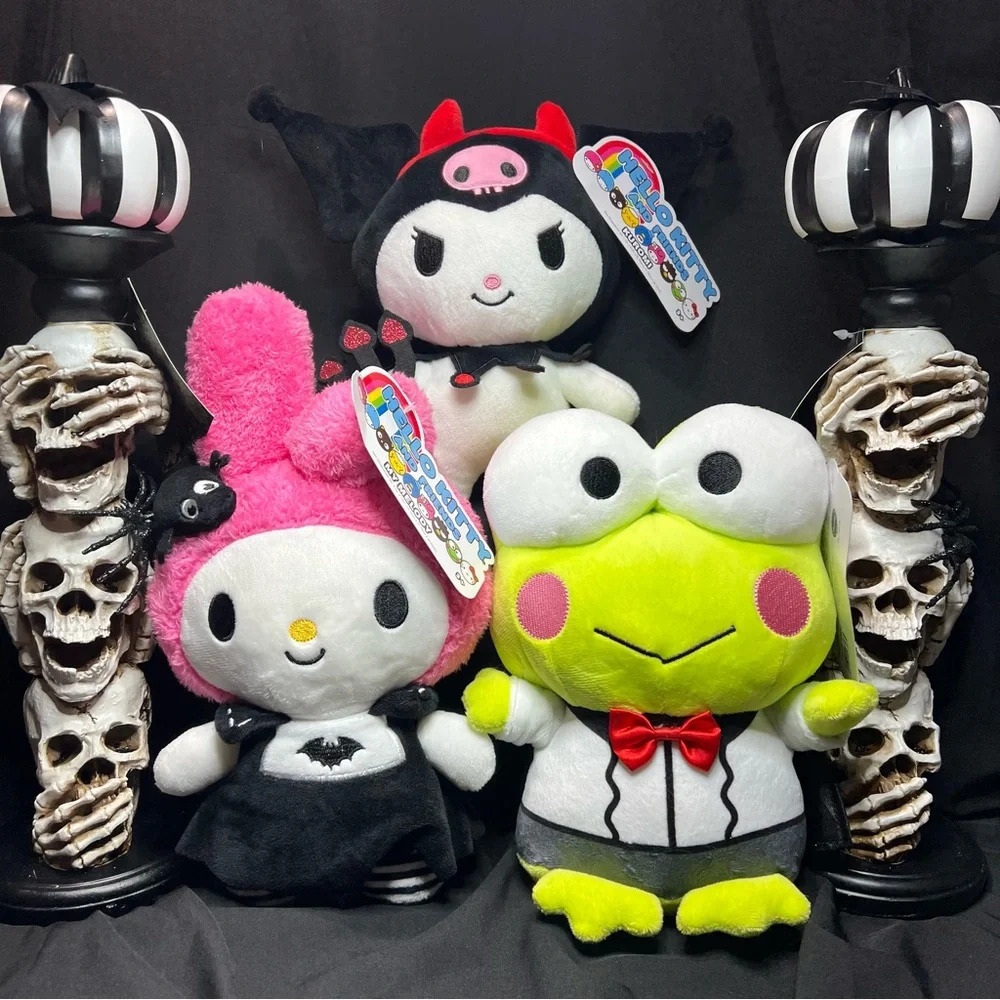 Sanrio Hello Kitty Halloween Friends Kuromi - Keroppi & My Melody Plush Doll